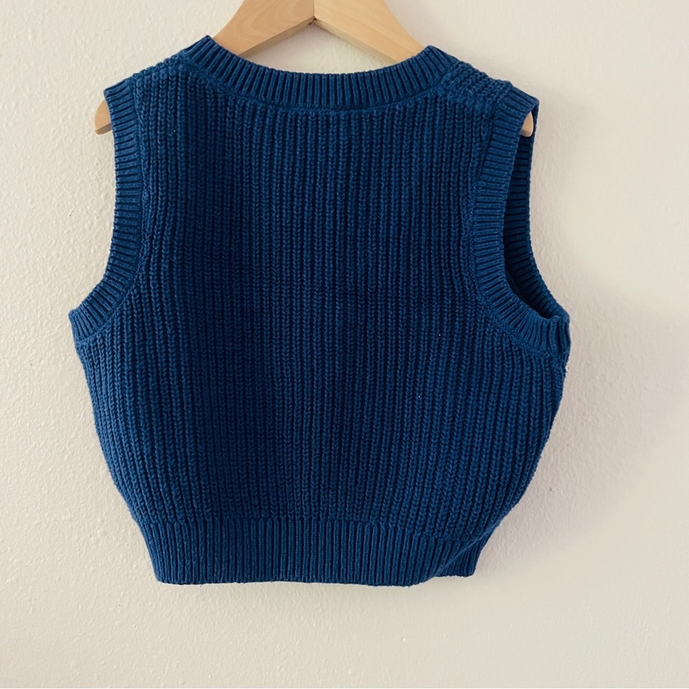 H&M Toddler Navy Blue V-Neck Sweater Vest - Picture 2 of 3